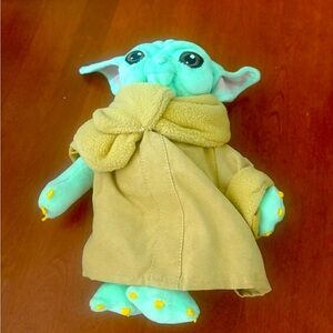 Cuddly Green Alien Plush with Tan Cloak